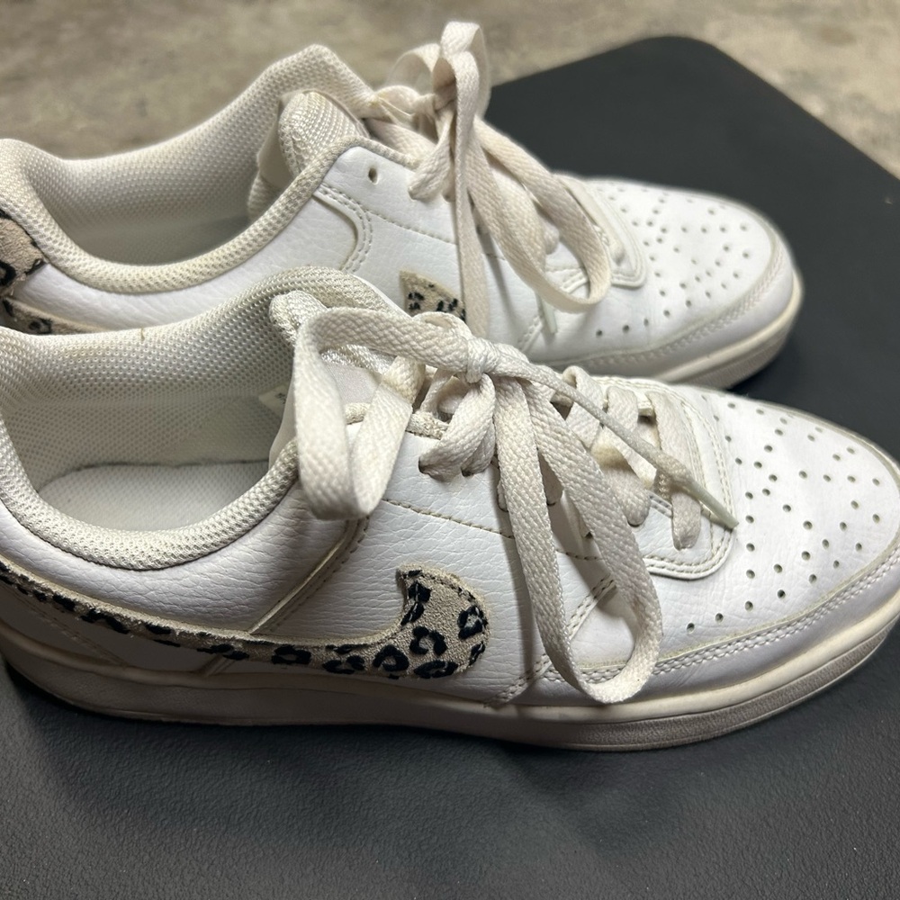 Nike White Sneakers with Textured Detail